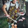 Craft Beer Print Pattern Men's Apron-grizzshop