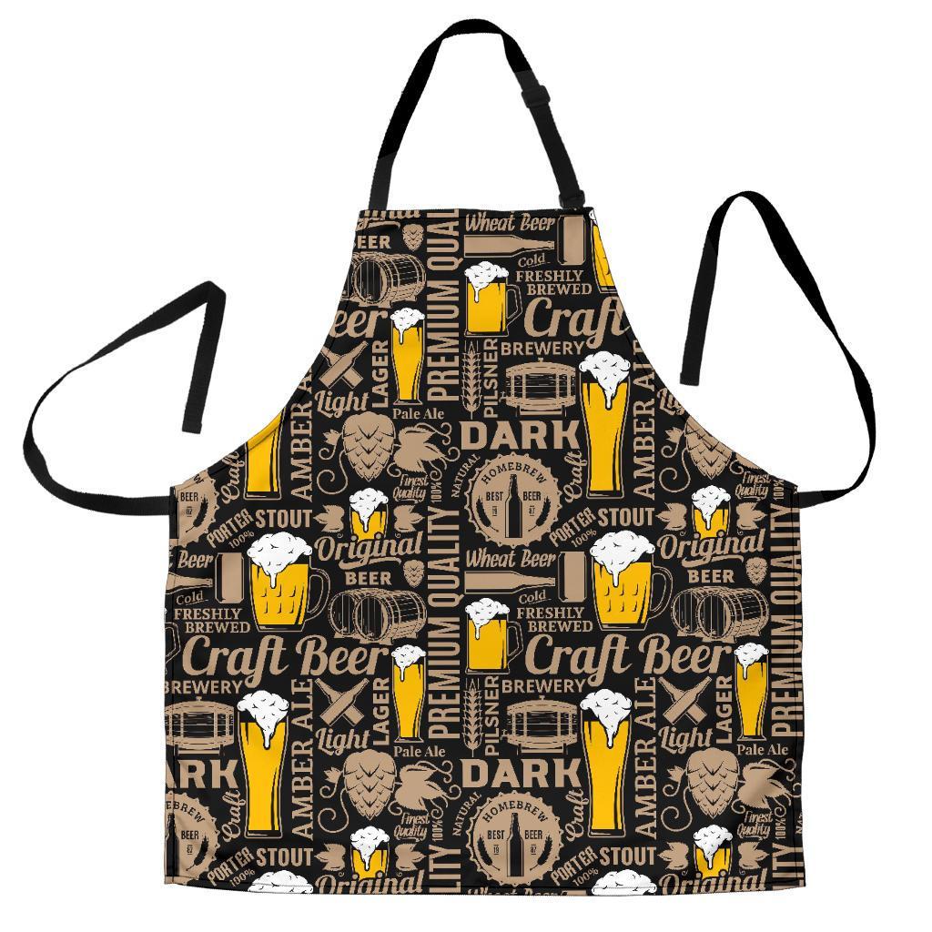 Craft Beer Print Pattern Men's Apron-grizzshop