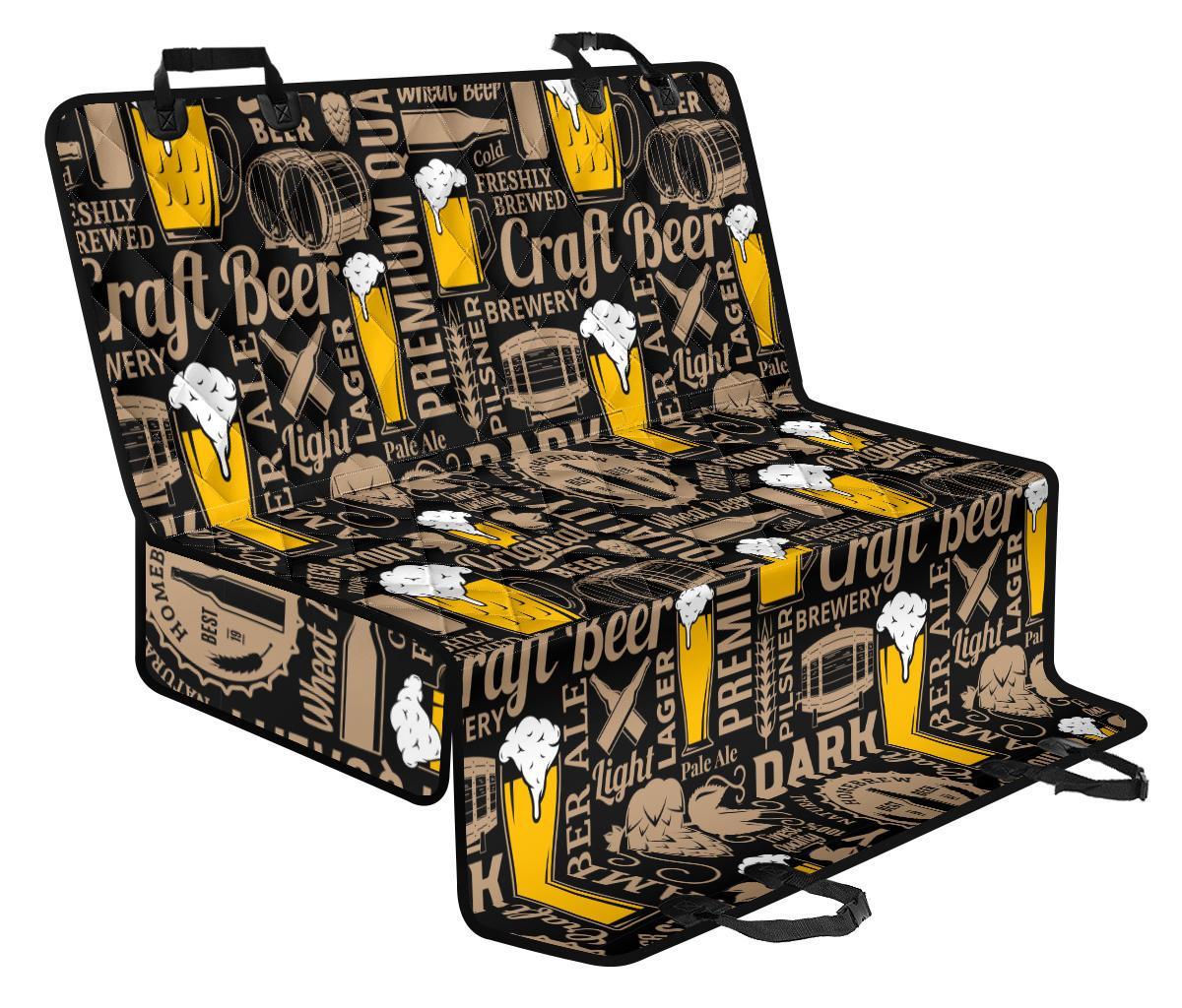 Craft Beer Print Pattern Pet Car Seat Cover-grizzshop