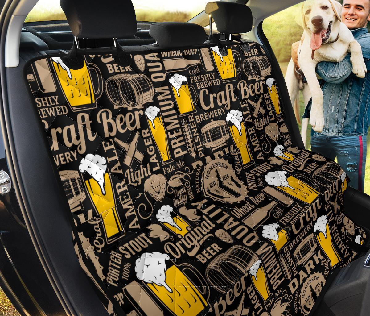 Craft Beer Print Pattern Pet Car Seat Cover-grizzshop