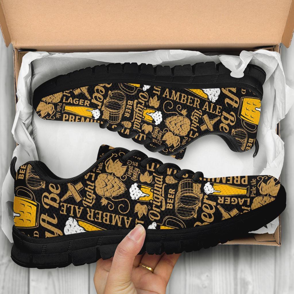 Craft Beer Print Pattern Sneaker Shoes For Men Women-grizzshop