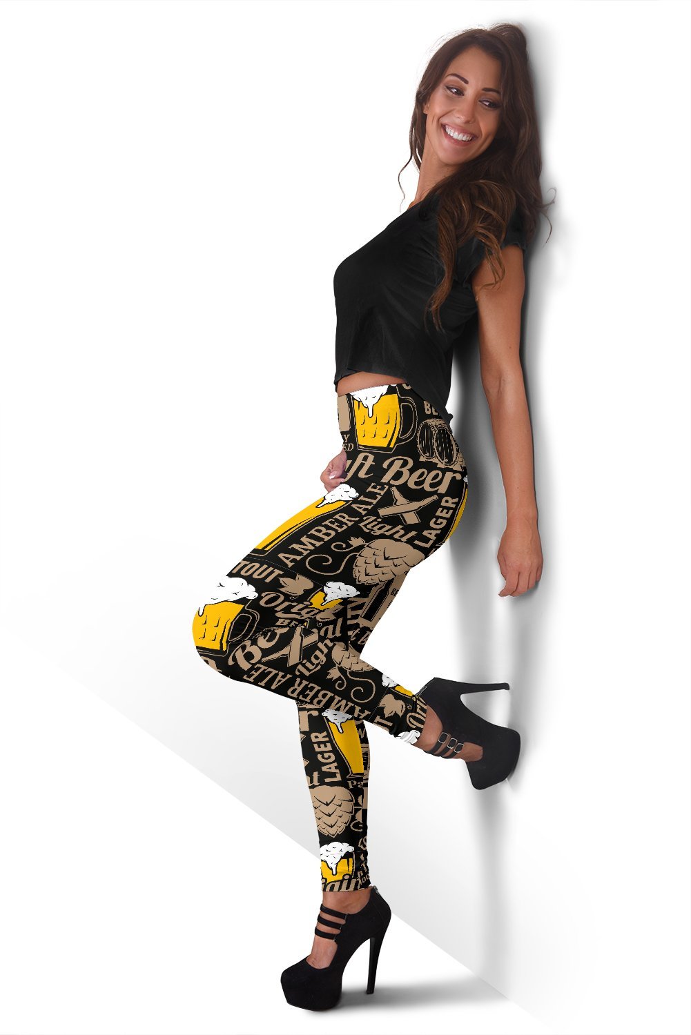 Craft Beer Print Pattern Women Leggings-grizzshop