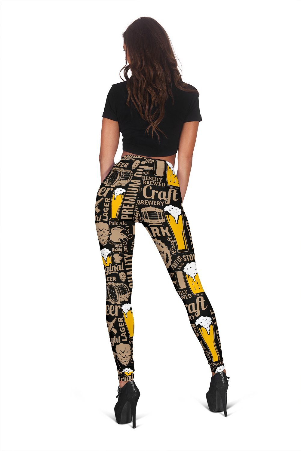 Craft Beer Print Pattern Women Leggings-grizzshop