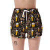 Craft Beer Print Pattern Women's Shorts-grizzshop