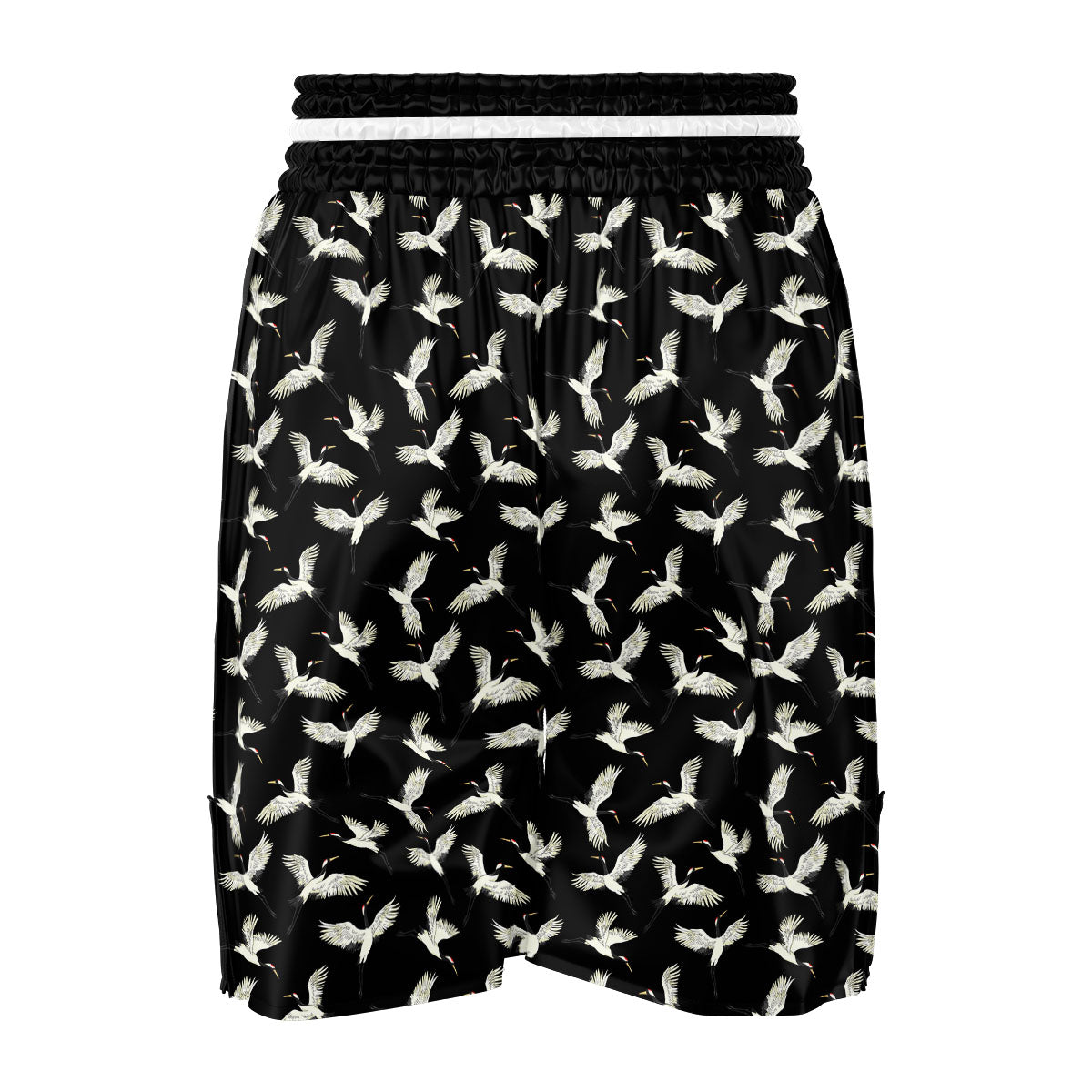 Crane Bird Flying Print Pattern Boxing Shorts-grizzshop