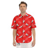 Crane Bird Japanese Print Pattern Men's Short Sleeve Shirts-grizzshop