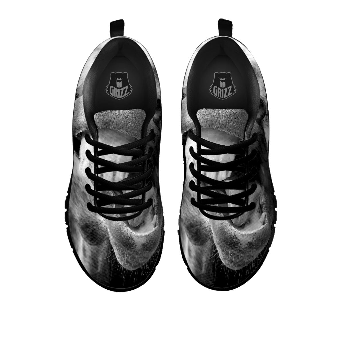 Crazy Donkey White And Black Print Black Sneaker-grizzshop