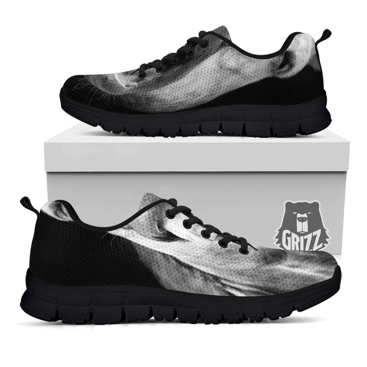 Crazy Donkey White And Black Print Black Sneaker-grizzshop