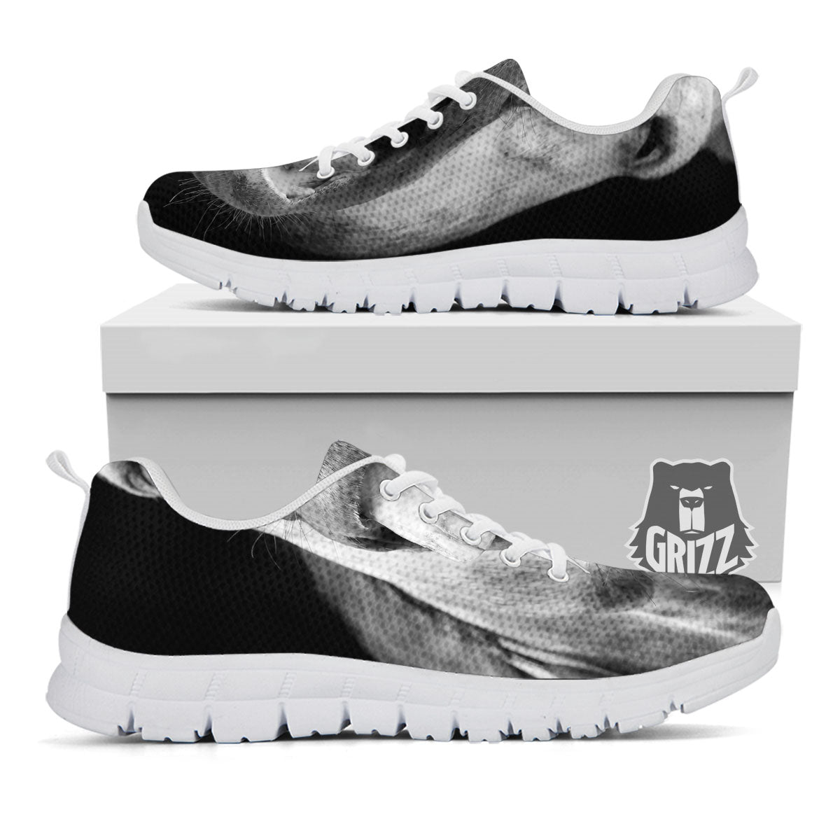 Crazy Donkey White And Black Print White Sneaker-grizzshop