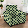 Cream And Black Polka Dot Armchair Cover-grizzshop