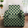 Cream And Black Polka Dot Armchair Cover-grizzshop