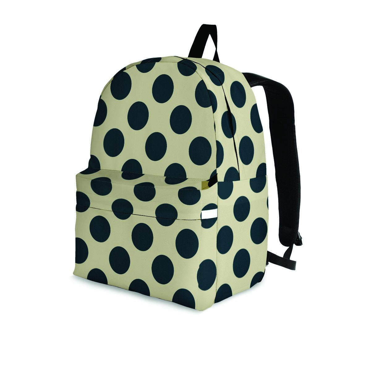 Cream And Black Polka Dot Backpack-grizzshop