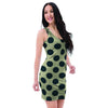 Cream And Black Polka Dot Bodycon Dress-grizzshop