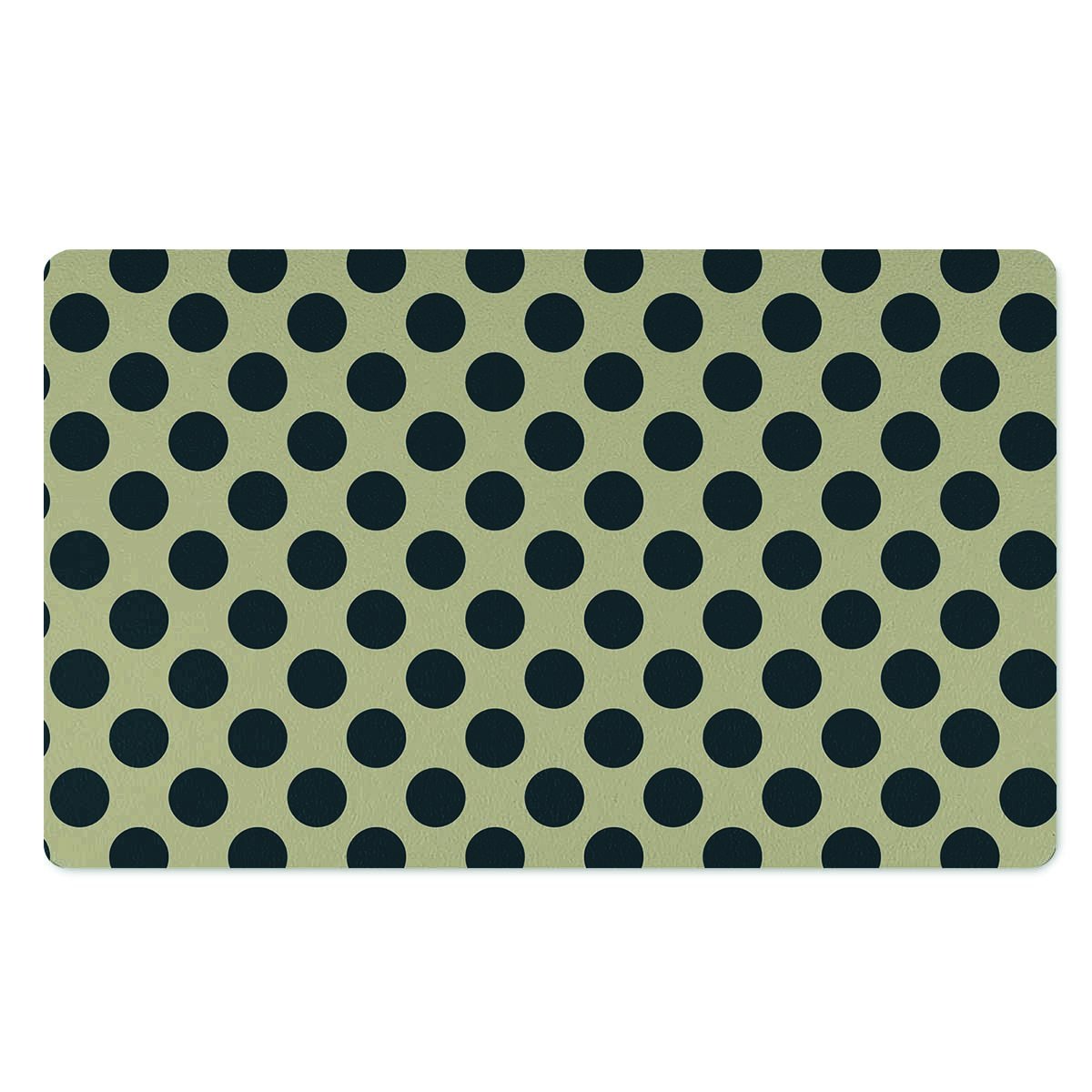 Cream And Black Polka Dot Door Mat-grizzshop