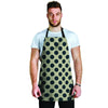 Cream And Black Polka Dot Men's Apron-grizzshop