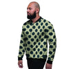 Cream And Black Polka Dot Men's Bomber Jacket-grizzshop