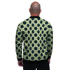 Cream And Black Polka Dot Men's Bomber Jacket-grizzshop