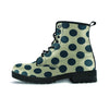 Cream And Black Polka Dot Men's Boots-grizzshop