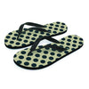 Cream And Black Polka Dot Men's Flip Flops-grizzshop