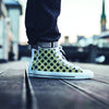 Cream And Black Polka Dot Men's High Top Shoes-grizzshop