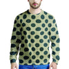 Cream And Black Polka Dot Men's Sweatshirt-grizzshop