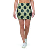 Cream And Black Polka Dot Mini Skirt-grizzshop