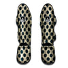 Cream And Black Polka Dot Muay Thai Shin Guard-grizzshop