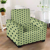 Cream And Black Polka Dot Print Armchair Cover-grizzshop