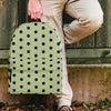 Cream And Black Polka Dot Print Backpack-grizzshop