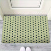 Cream And Black Polka Dot Print Door Mat-grizzshop