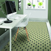 Cream And Black Polka Dot Print Floor Mat-grizzshop