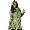 Cream And Black Polka Dot Print Hoodie Dress-grizzshop