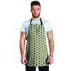 Cream And Black Polka Dot Print Men's Apron-grizzshop