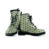 Cream And Black Polka Dot Print Men's Boots-grizzshop