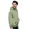 Cream And Black Polka Dot Print Men's Hoodie-grizzshop