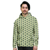 Cream And Black Polka Dot Print Men's Hoodie-grizzshop