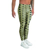 Cream And Black Polka Dot Print Men's Leggings-grizzshop