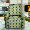 Cream And Black Polka Dot Print Recliner Cover-grizzshop