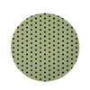 Cream And Black Polka Dot Print Round Rug-grizzshop