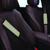 Cream And Black Polka Dot Print Seat Belt Cover-grizzshop