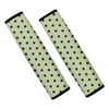 Cream And Black Polka Dot Print Seat Belt Cover-grizzshop