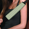 Cream And Black Polka Dot Print Seat Belt Cover-grizzshop