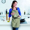 Cream And Black Polka Dot Print Women's Apron-grizzshop