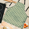 Cream And Black Polka Dot Print Women's Apron-grizzshop