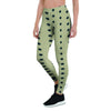 Cream And Black Polka Dot Print Women's Leggings-grizzshop