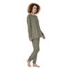 Cream And Black Polka Dot Print Women's Pajamas-grizzshop