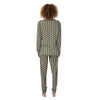 Cream And Black Polka Dot Print Women's Pajamas-grizzshop