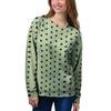 Cream And Black Polka Dot Print Women's Sweatshirt-grizzshop