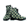 Cream And Black Polka Dot Women's Boots-grizzshop