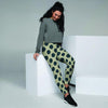 Cream And Black Polka Dot Women's Joggers-grizzshop